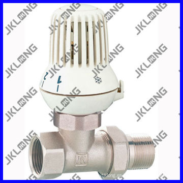 J3004 Válvula de radiador recto de latón forjado, niquelado, 1/2 &quot;a 3/4&quot;, PN16